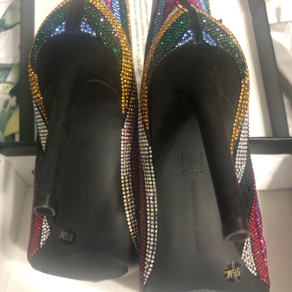Multi Colored Sparkle Ankle Boots Size 5 1/2 by Inc - Picture 4 of 4